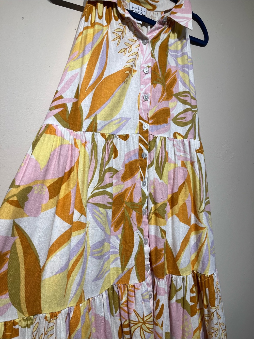 Nicole Miller Linen Blend Midi Dress - Picture 3 of 8